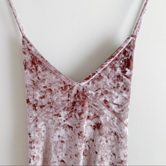 NWT Privacy Please • Raymore Crushed Velvet‎ Open Back Mini Dress, Dusty Rose, S - Picture 3 of 12